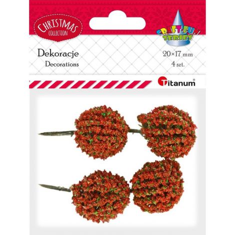 Pompony plastikowe Titanum Drzewka, 4szt